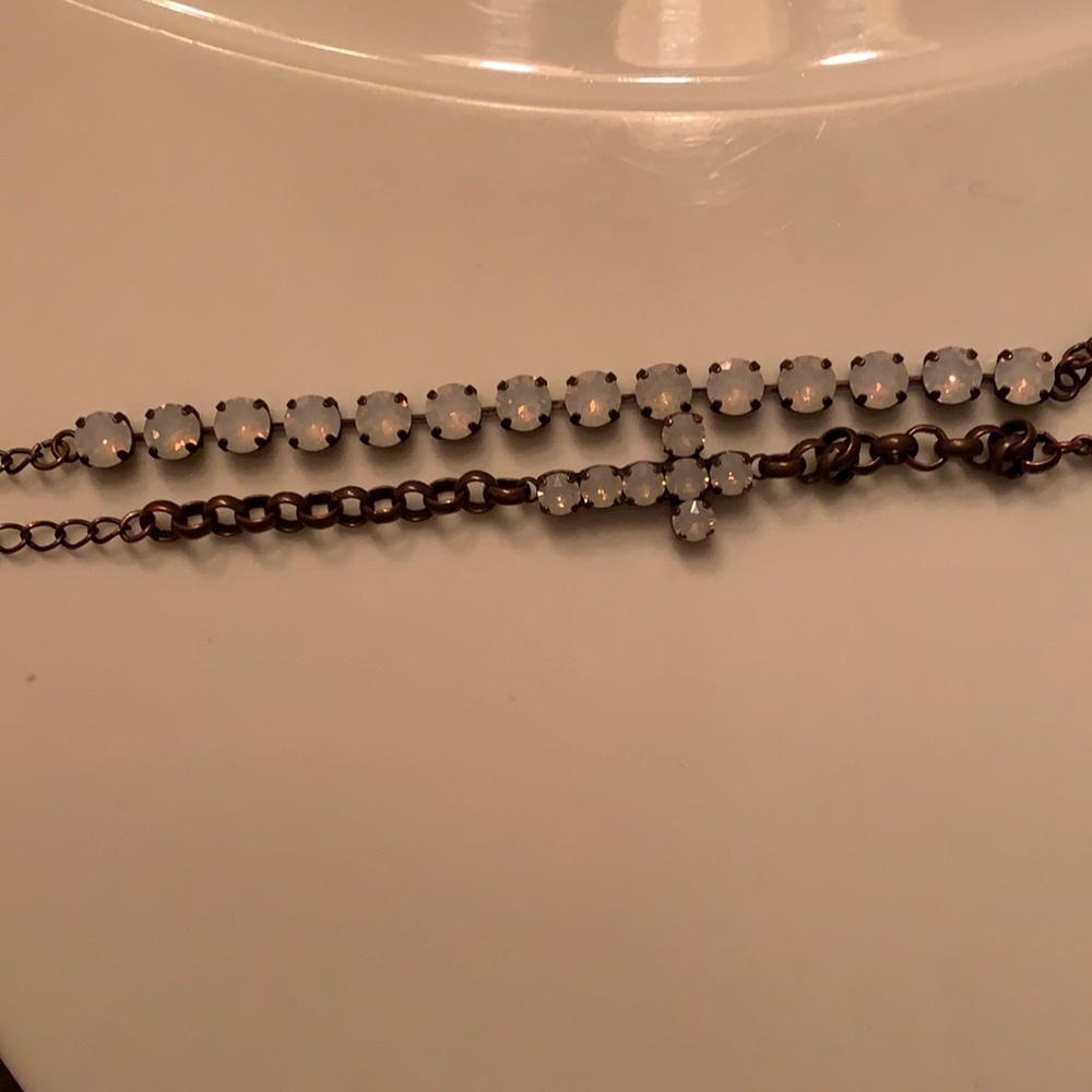 Set of two rose gold bracelets